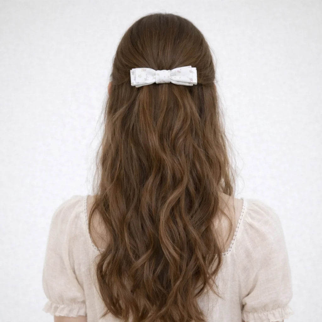 Fashion Trendy Bowknot Flowers Elegant Hair Clips for Girls French Style Simple Banana Clips for Women Ladies Hair Accessories