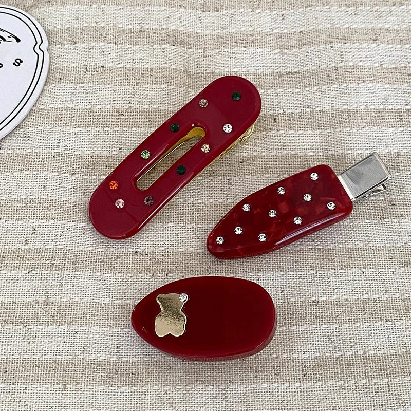 Girls High Quality Lightweight Simple Alligator Clips Glitter Sparking Elegant Chic Wholesale in Stock Hairpins Accessories