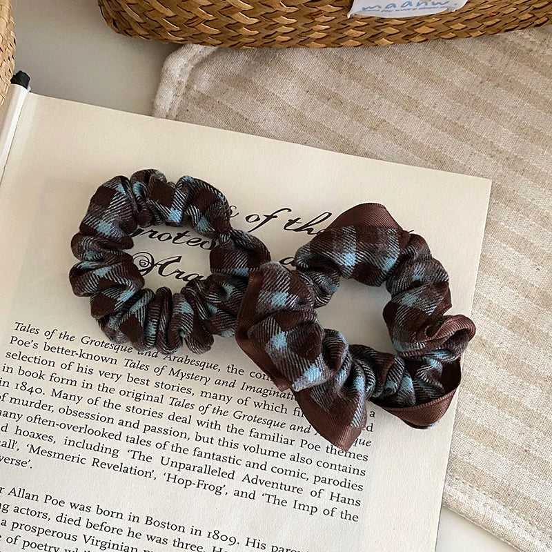 Sweet Fashion Trendy High Elastic Scrunchies for Girls Cute Lustrous Hair Ties for Women Ladies Hair Accessories in Stock