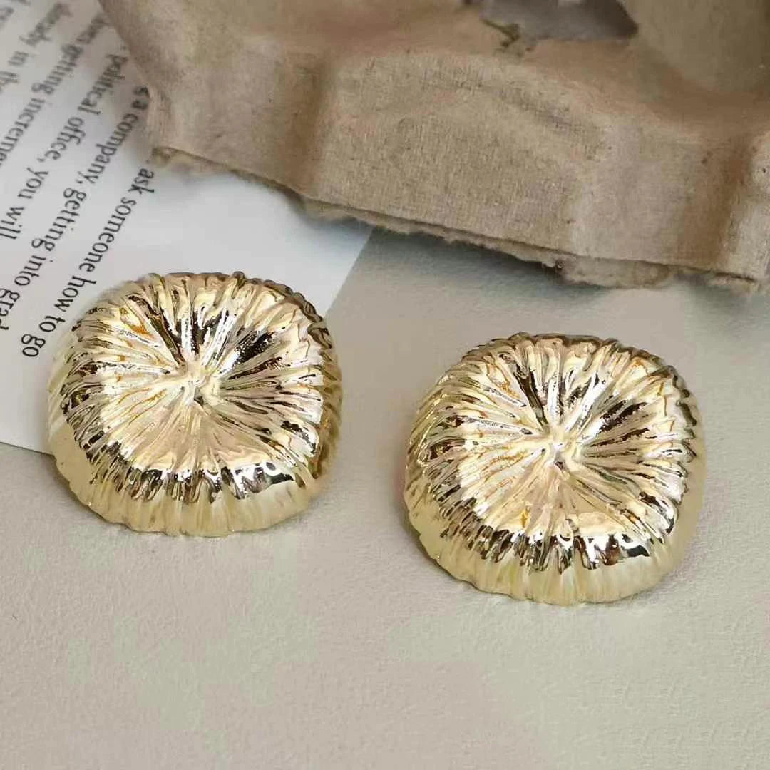 Girls Creative Design Latest Solid Color Medium Stud Earring Fashion Affordable Dainty Wholesale Jewelry Accessories for Causal