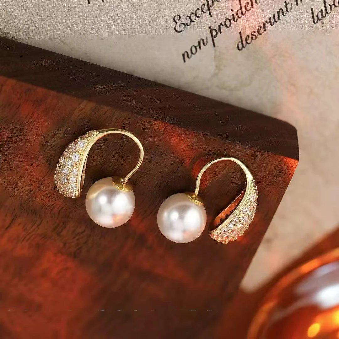 Luxury Elegant Imitation Pearl Drop Earrings for Girls Fashion Trendy Jewellry for Women Ladies Accessories Chinese Supplier