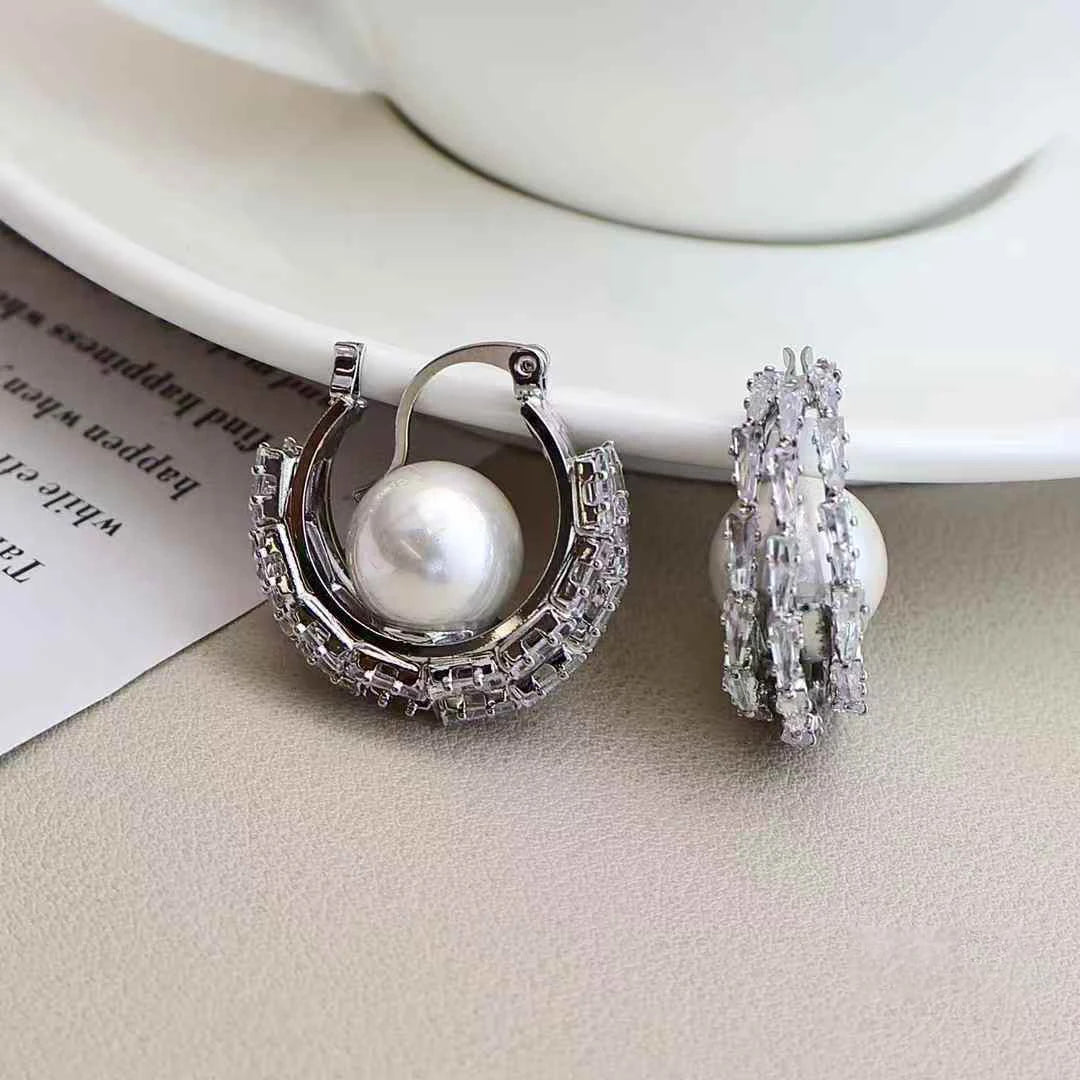 Female Creative Design Imitation Pearl Small Drop Earring Elegant Graceful Glamorous Bulk Jewelry Accessories for Causal Office