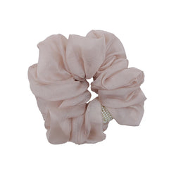 Female Imitation Pearl Solid Color Ponytail Holder Large Scrunchies Elegant Thick Thin Hair Ties in Stock Accessories for Women