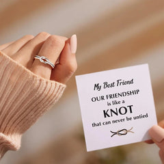 Women's Knot Open Rings Adjustable Minimalist Band With Cubic Zirconia Ring Sweet Cute Elegant Fashion Jewelry Gift Wholesale