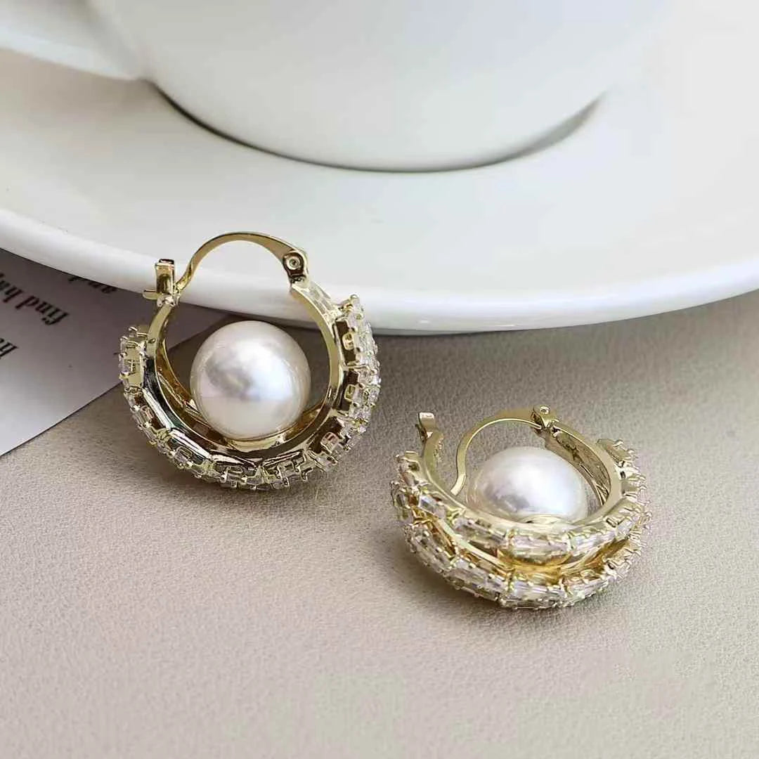 Female Creative Design Imitation Pearl Small Drop Earring Elegant Graceful Glamorous Bulk Jewelry Accessories for Causal Office