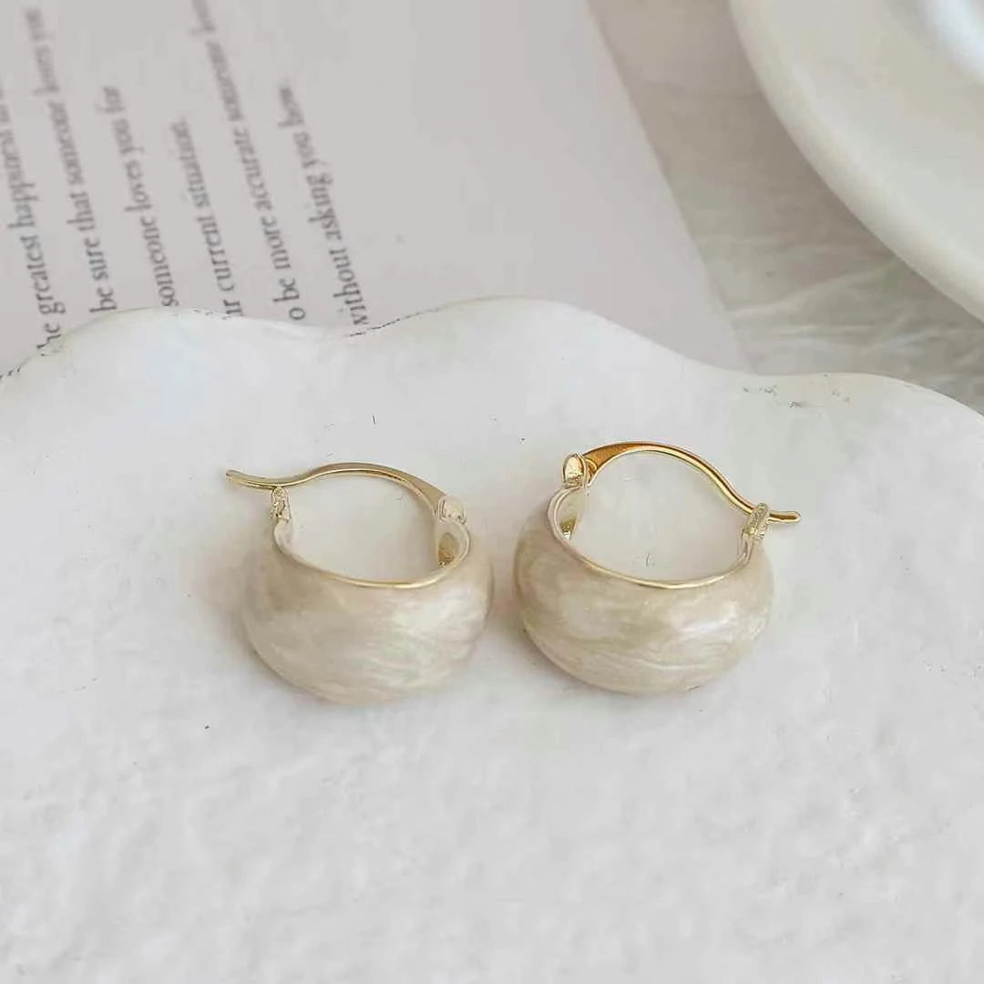 Simple Leopard Print Fashion Trendy Glitter Hoop Earrings for Girls Elegant Glitter Jewelry for Women Ladies Accessories Chic