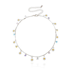 Fashion Flower Shell Trendy Necklaces for Girls Sweet Elegant Simple Charms Jewelry for Women Lady Female Accessories Wholesale