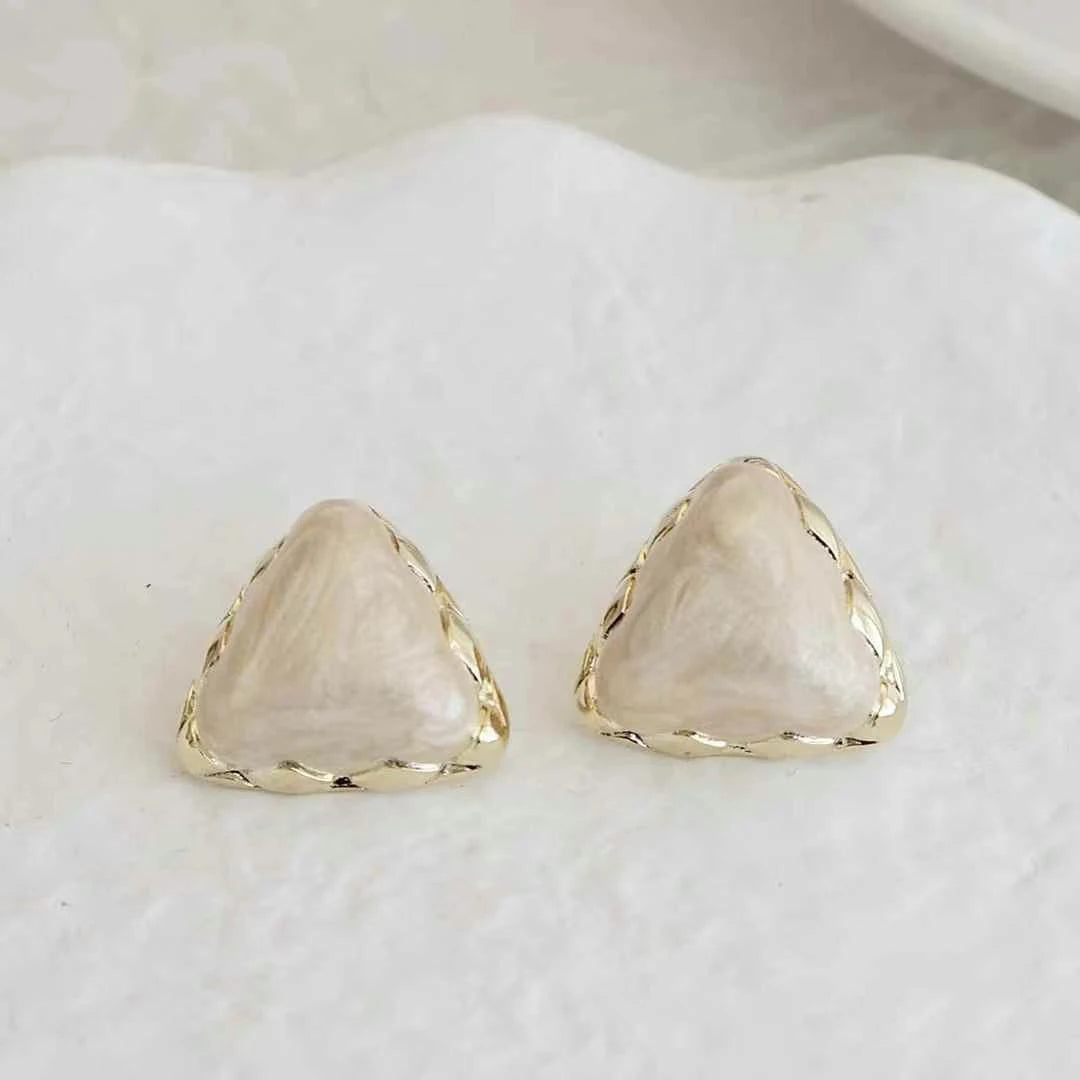 Women Square Shape Minimalistic Small Stud Earring Fashion Elegant Simple Lightweight Bulk Jewelry Accessories for Female Causal