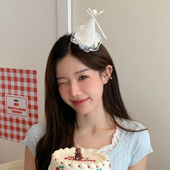 Hot Sale Cute Girly Aesthetic Flowers Hair Claw Clips Birthday Hat Stock Hair Clamp Accessories for Women Kids Custom Carton