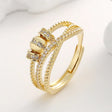 The opening is adjustable. / Gold
