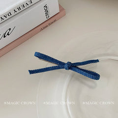 Fashion Denim Bowknot Hair Clips for Girls Simple Minimalistic Alligator for Women Ladies Hair Accessories in Stock Trendy