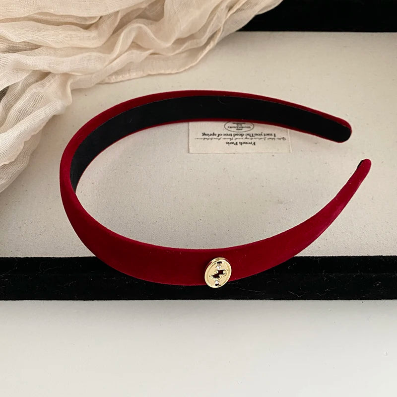Red Retro Hairband Solid Colors Cute Little Horses Headbands Elegant Sweet Festival Hair Accessories for Women Custom Wholesale