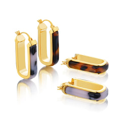 European American U-shaped Earrings Leopard Print Retro Ear Buckles Light Luxury Fashion Earrings Women Jewelry Accessories Bulk