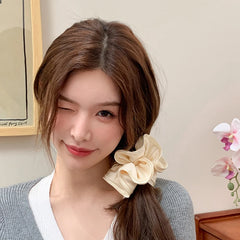 Fashion Solid Color Elegant Simple Scrunchies for Girls Lustrous Graceful Chic Trendy Hair Ties for Women Lady Hair Accessories