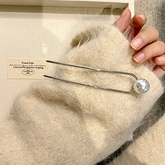 Female Hot Sale Simple Imitation Pearl Small Hair Fork Fashion Chic Elegant Customized Wholesale in Stock Causal Hair Accessory