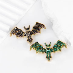 Fashion Dainty Glitter Rhinestone Sparking Bat Animals Brooches for Girls Trendy Pins Jewelry for Women Ladies Accessories