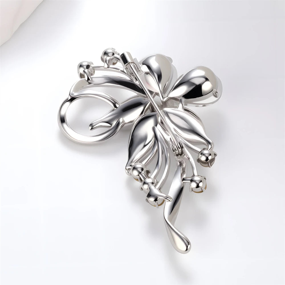 Fashion Glitter Sparking Rhinestone Brooches for Girls Sweet Flowers Floral Pins Jewelry for Women Ladies Accessories Wholesale