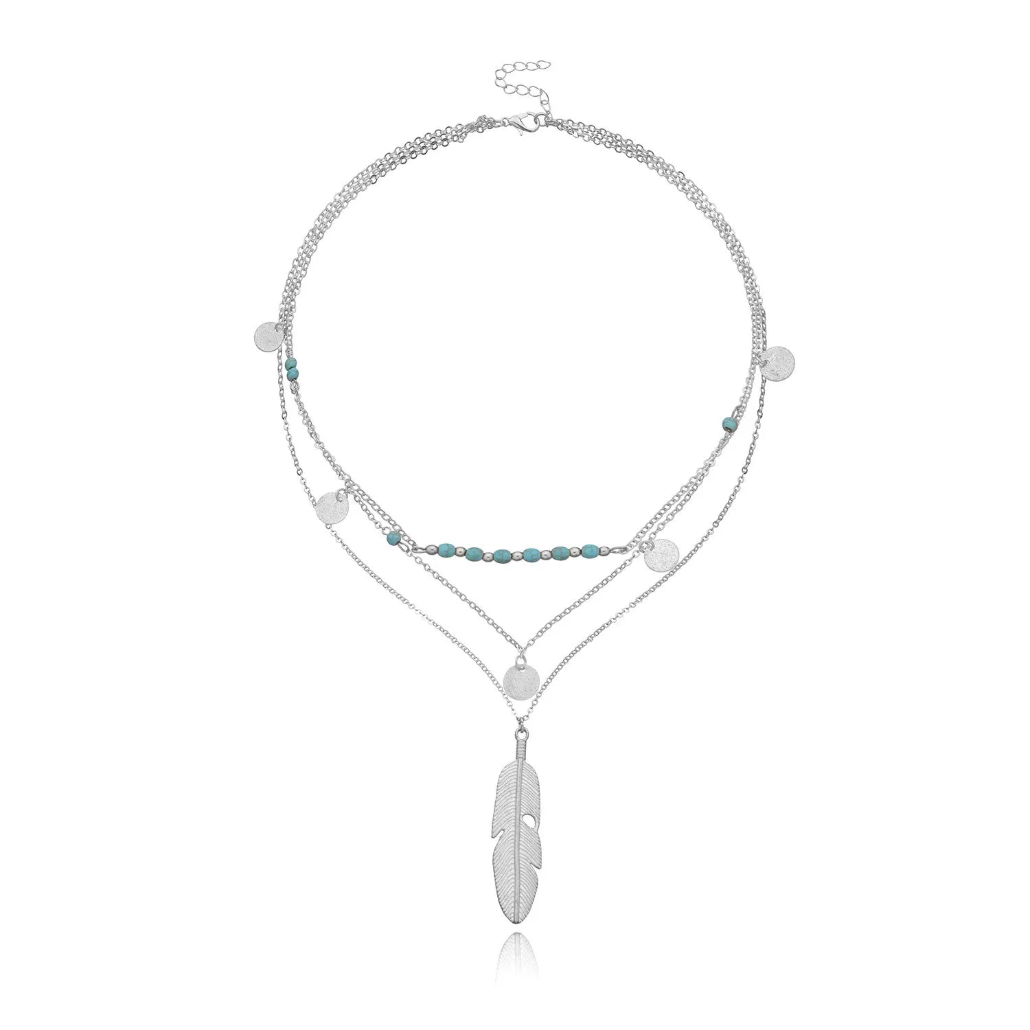 Fashion Popular Sweet Leafs Trendy Layered Wearing Necklaces for Girls Sweater Chains for Women Ladies Jewelry Accessories