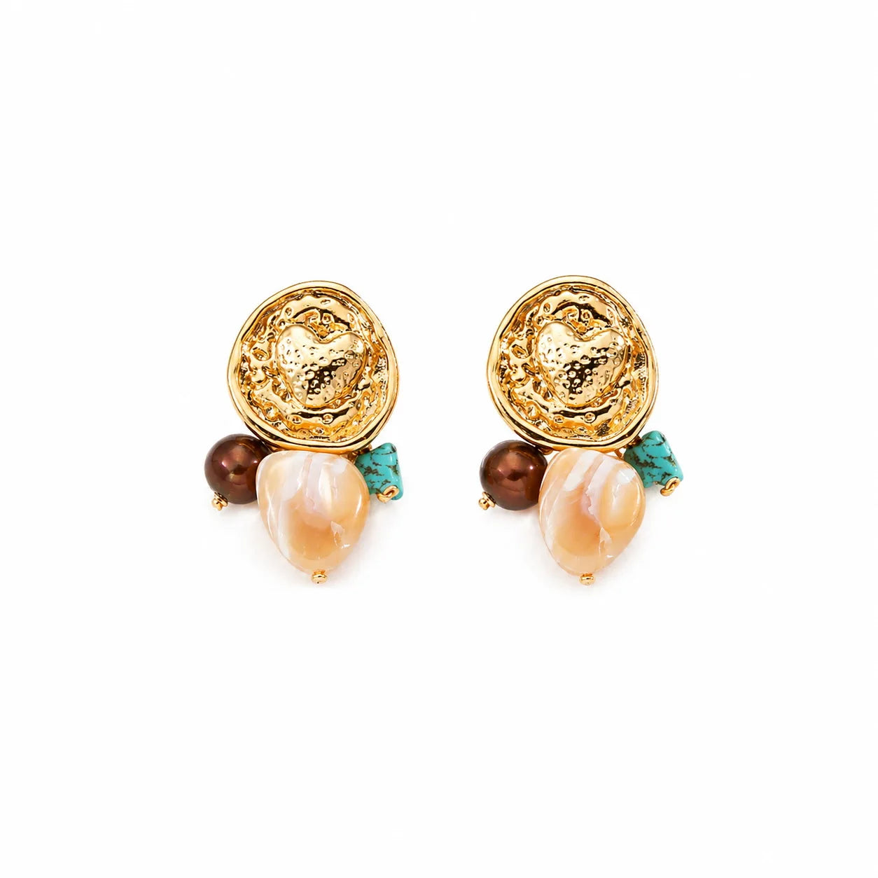 Ladies Shell Turquoise S925 Silver Freshwater Pearl Stud Earring Elegant Charms Dainty Low MOQ in Stock Bulk Jewelry for Women