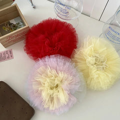 Solid Color Kids Hair Ties High Elastic Large Ponytail Holder Scrunchies Elegant Fashion Accessory for Children Sweet Daily