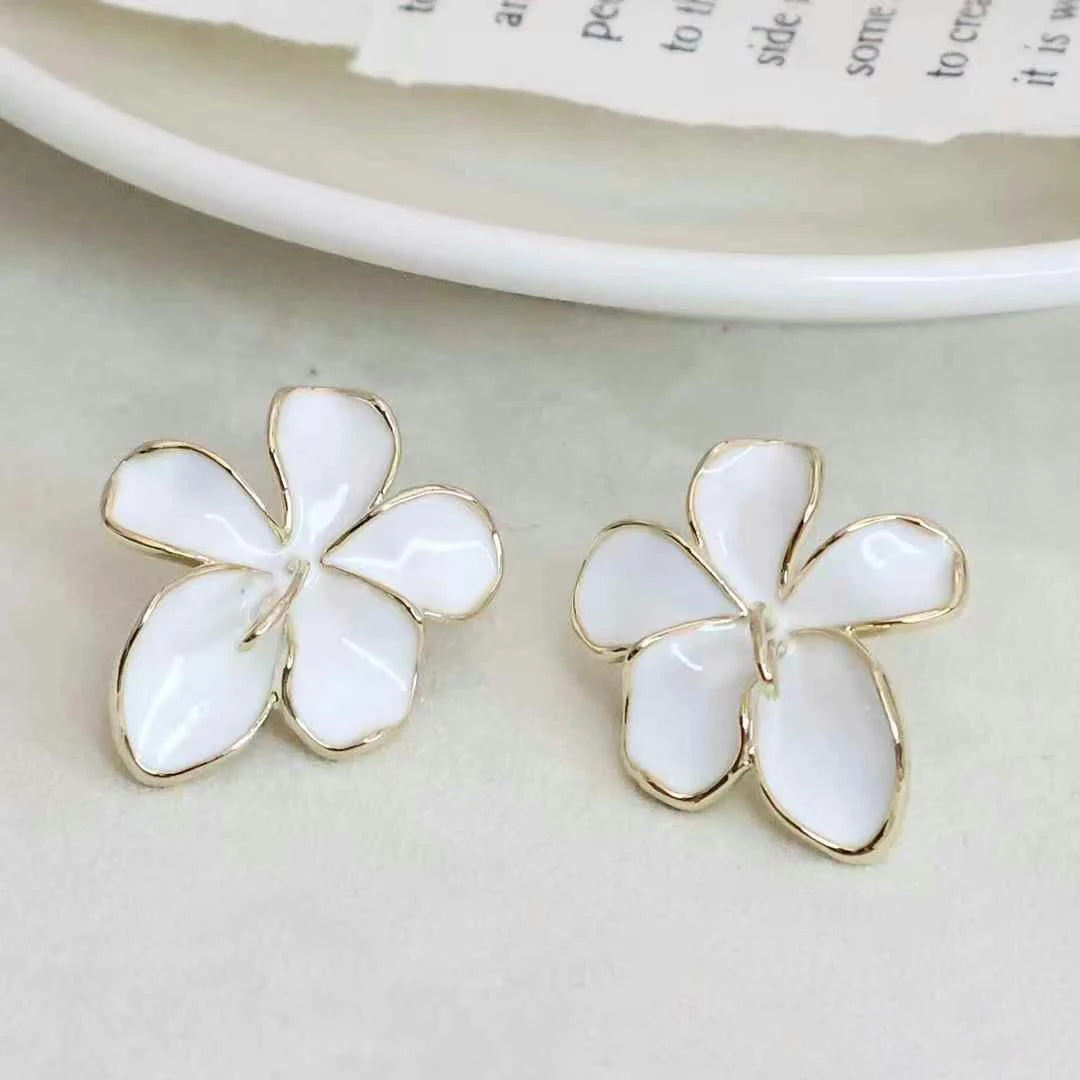 Women Latest New Design Flower Shape Stud Earring Trendy Fashion Elegant Luxurious Bulk Order Jewelry Accessories for Female