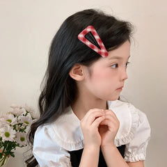 Simple Plaid Minimalistic Hair Clips for Baby Girls Cute Sweet Fashion Snap Clips for Kids Children Hair Accessories in Stock