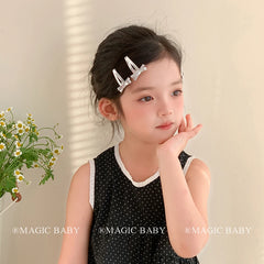 Simple Sweet Cute Minimalistic Bowknot Hair Clips for Baby Girls Kawaii Fashion Snap Clips for Kids Children Hair Accessories
