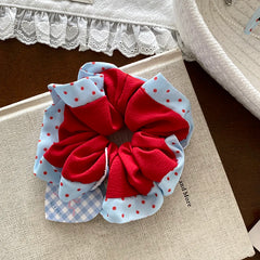 Sweet Fashion Chic Polka Dot Bowknot Scrunchies for Baby Girls Cute Sweet Kawaii Hair Ties for Kids Children Hair Accessories