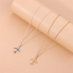 Fashion Simple Airplane Necklaces for Girls Sweet Minimalistic Charms Jewelry for Women Ladies Female Accessories Wholesale