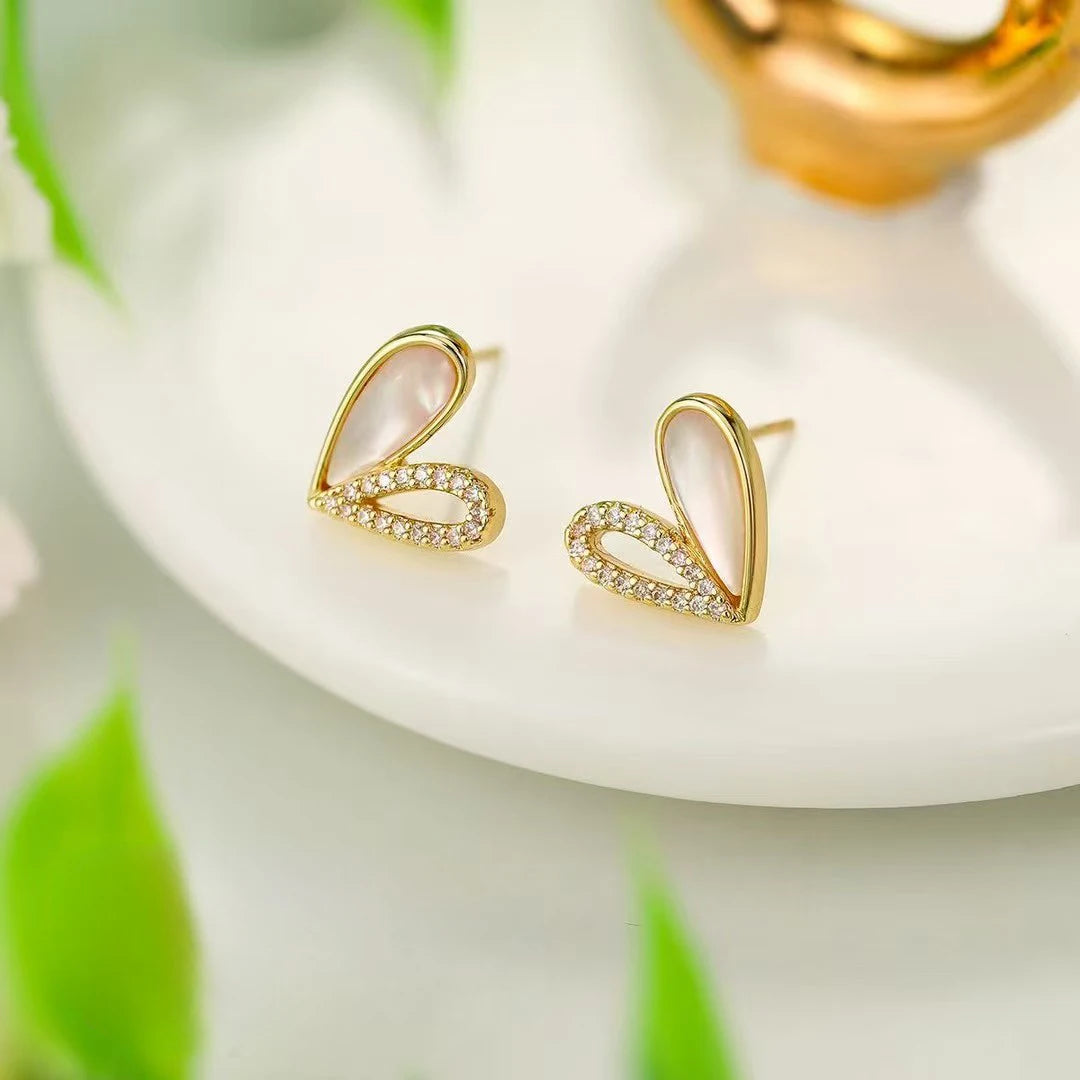 Ladies Hot Sale Heart Bow Shape Mini Stud Shape Fashion Elegant Chic Simple High Quality Bulk Jewelry Accessory for Women Daily