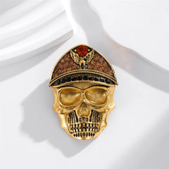 Fashion Skull Skeleton Gothic Brooches for Girls Trendy Stylish Glamorous Charms Pins Jewelry for Women Ladies Accessories