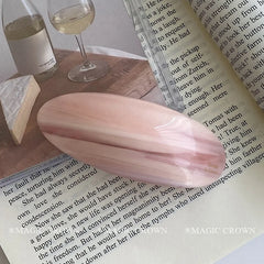 Elegant Acetate Snap Hair Clips for Women and Girls Trendy Minimalistic Chic with Irregular Stripe for Party Occasions