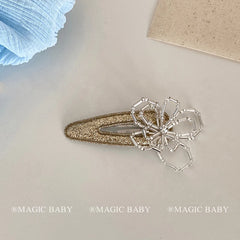 Simple Minimalistic Flower Hair Clips for Baby Girls Cute Elegant Snap Clips for Kids Children Hair Accessories in Stock