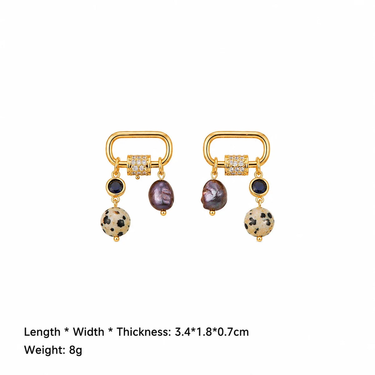 Women Zircon Spotted Stone Copper Hoop Earring Fashion Elegant Charms Factory Price in Stock Jewelry for Female Daily Party Use