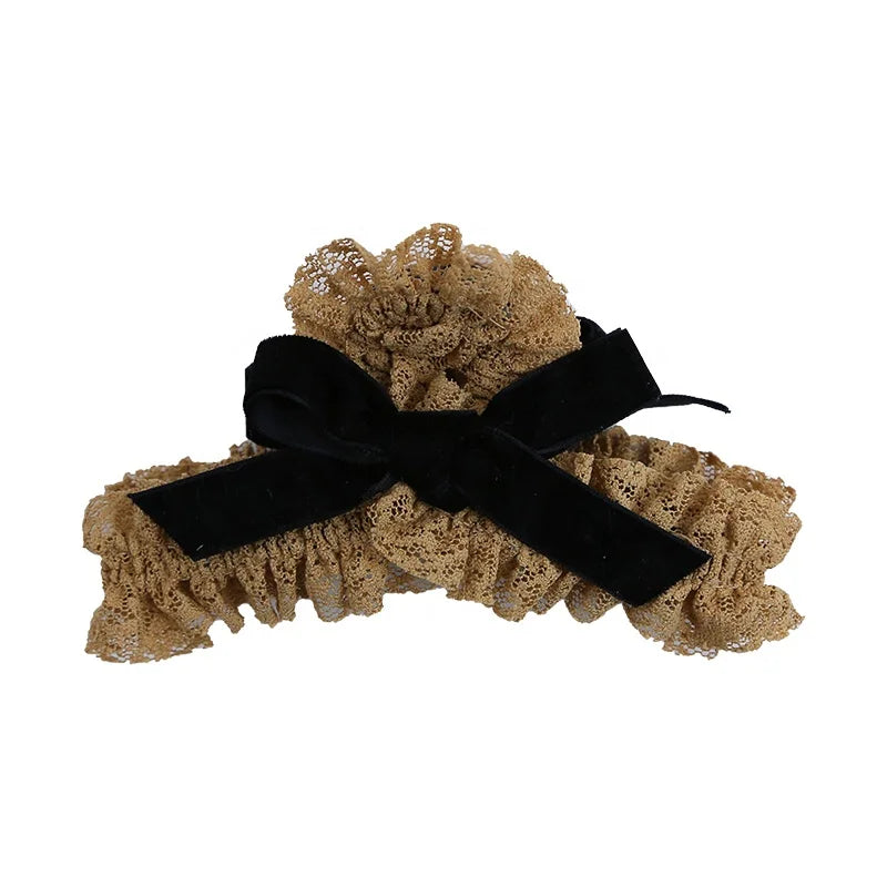 Fashion Vintage Sweet Elegant Trendy Hair Claw Clips for Girls Elegant Bowknot Hair Accessories for Women Ladies in Stock