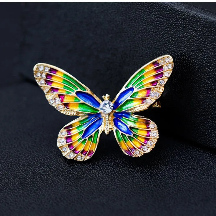 Fashion Glitter Sparking Rhinestone Sweet Brooches for Girls Elegant Glamorous Dainty Pins Jewelry for Women Ladies Accessories