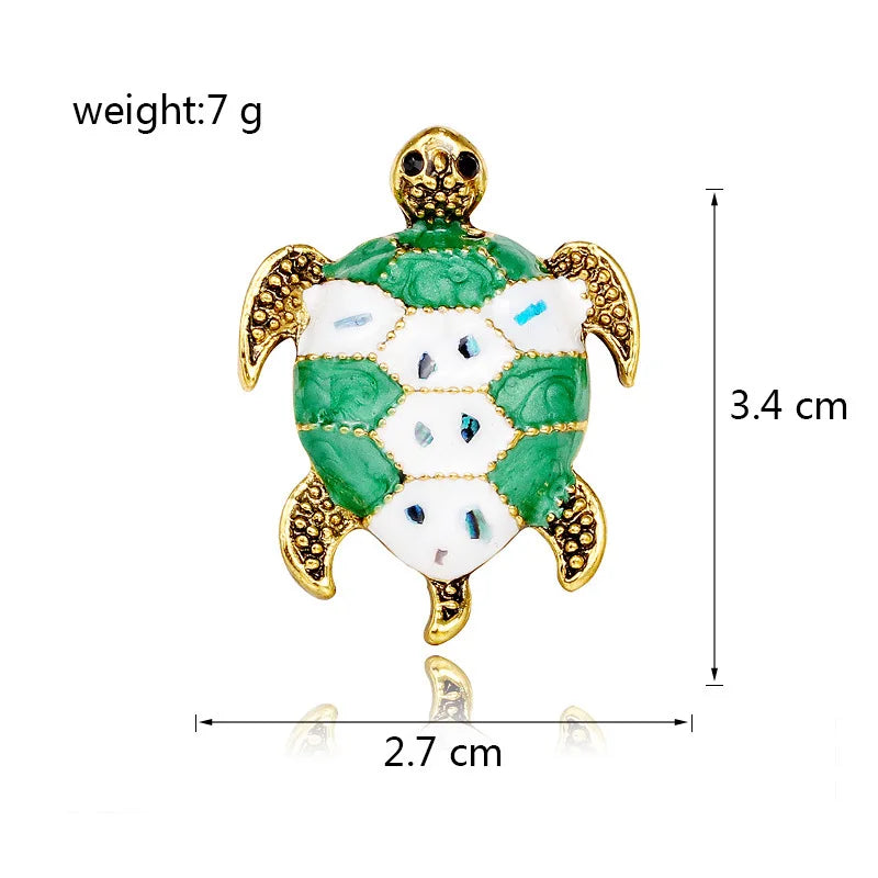 Fashion Animals Tortoise Sweet Brooches fot Girls OOTD Elegant Trendy Pins Jewelry for Women Ladies Accessories Chinese Supplier