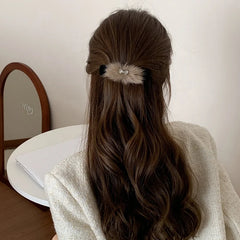 Fashion Simple Elegant Hair Clips for Girls French Style Graceful Glitter Bowknot Barrettes for Women Ladies Hair Accessories