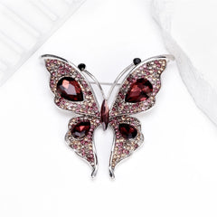 Fashion Glitter Rhinestone Sweet Butterfly Brooches for Girls Elegant Pins Jewelry for Women Ladies Accessories Wholesale Chic