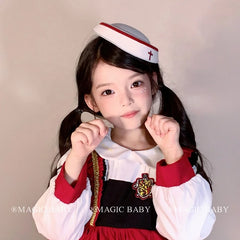 2025 Halloween Nurse Hat Hair Clips for Baby Girls Cute Sweet Virtuous Alligators for Kids Children Hair Accessories in Stock