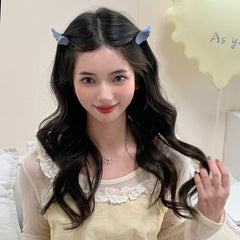 Sweet Cute Wings Solid Color Hair Clips for Girls Fashion Trendy Kawaii Glitter Alligators for Women Ladies Hair Accessories