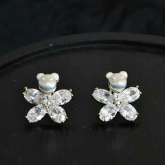Sweet Simple Alphabet Luxury Stud Earrings for Girls Fine Art Deco Designer Jewellry for Women Ladies Accessories Wholesale