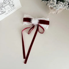 Sweet Ribbon Bowknot Cute Hair Clips for Girls Elegant Graceful Kawaii Alligators for Women Ladies Hair Accessories in Stock
