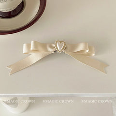 Simple Chic Solid Color Hair Clips for Girls Heart Shaped Lustrous Sweet Cute Barrettes for Women Ladies Hair Accessories