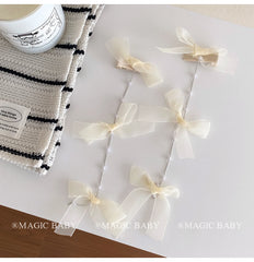 Sweet Cute Bowknot Imitation Pearl Hair Clips for Baby Girls Princess Style Alligators for Kids Children Hair Accessories