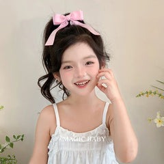 Girly Aesthetic Solid Color Pink Medium Alligator Clips Beauty Fashion Sweet in Stock Hairpins Accessories for Kids Children Use