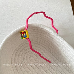 Girly Aesthetic Pink Solid Color Acrylic Slim Headbands 12cm Lightweight High Quality Fashion Cute Beauty Wholesale Stock