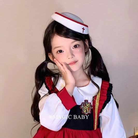 2025 Halloween Nurse Hat Hair Clips for Baby Girls Cute Sweet Virtuous Alligators for Kids Children Hair Accessories in Stock