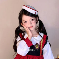 2025 Halloween Nurse Hat Hair Clips for Baby Girls Cute Sweet Virtuous Alligators for Kids Children Hair Accessories in Stock