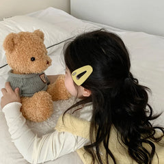 Fashion Simple Solid Color Sweet Hair Clips for Baby Girls Cute Elegant Snap Clips for Kids Children Hair Accessories in Stock